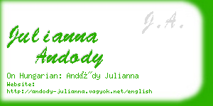 julianna andody business card